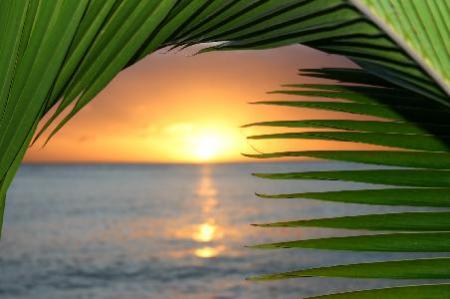 coucher de soleil sur la martinique