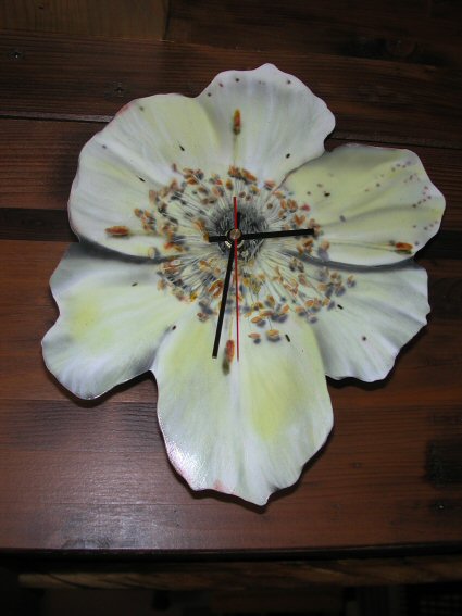 pendule fleur